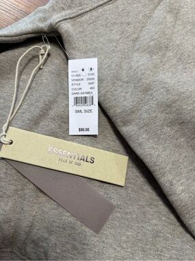 ESSENTIALS Fear of God Dark Oatmeal Sweatshirt - Small